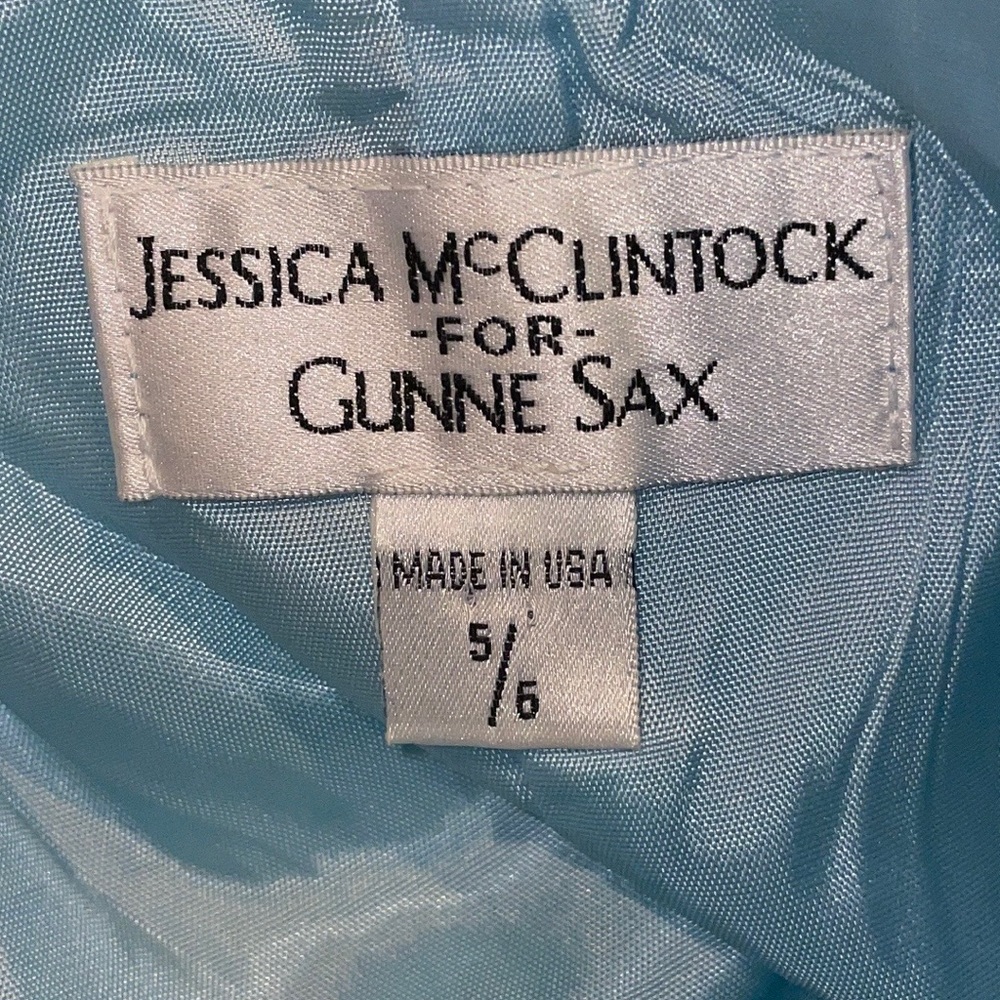 Gunne Sax 5/6 Jessica McClintock Strapless Prom Homecoming Formal Gown - Picture 2 of 16